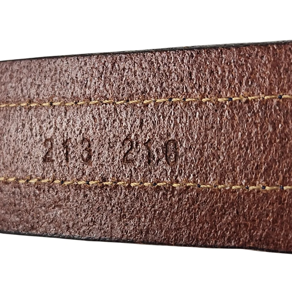 Tommy Hilfiger American Vintage Brown Leather Logo Belt 213210 Mens Size 34
